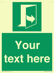 Custom sign safe condition door opens pulling left hand side